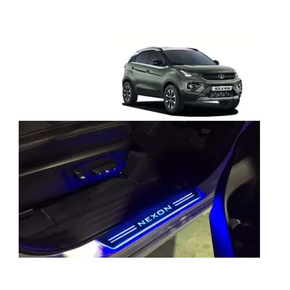Buy Order Foot Step Led Sill Plate With Mirror Finish for TATA NEXON